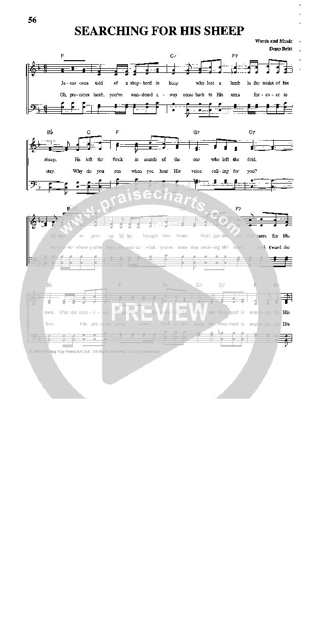 Searching For His Sheep Lead Sheet (The Cumberland Boys)