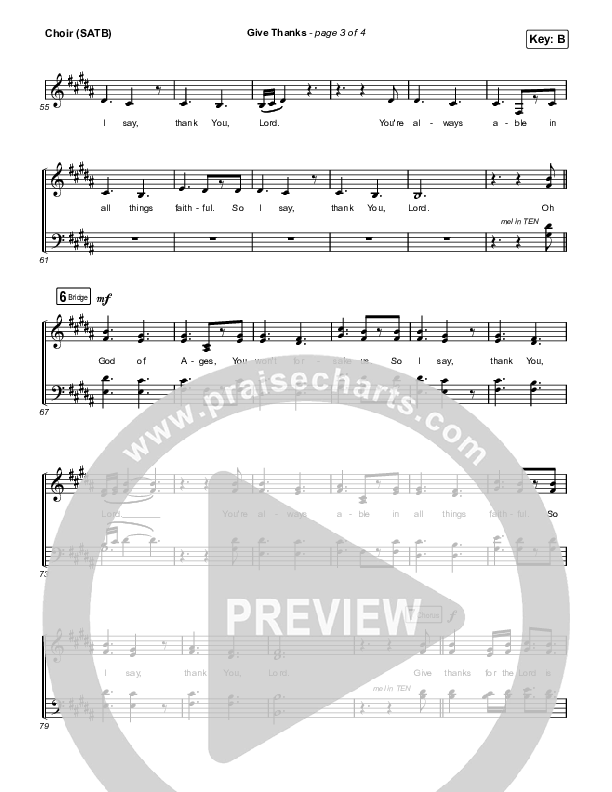 Give Thanks Choir Sheet (SATB) (Hannah Hobbs)