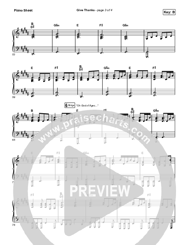 Give Thanks Piano Sheet (Hannah Hobbs)