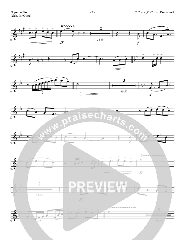 O Come O Come Emmanuel (Choral Anthem SATB) Soprano Sax (Lillenas Choral / Arr. Gary Rhodes / Orch. Tim Cates)