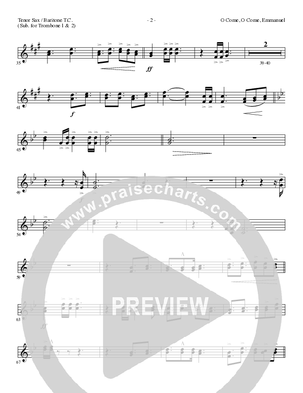 O Come O Come Emmanuel (Choral Anthem SATB) Tenor Sax/Baritone T.C. (Lillenas Choral / Arr. Gary Rhodes / Orch. Tim Cates)