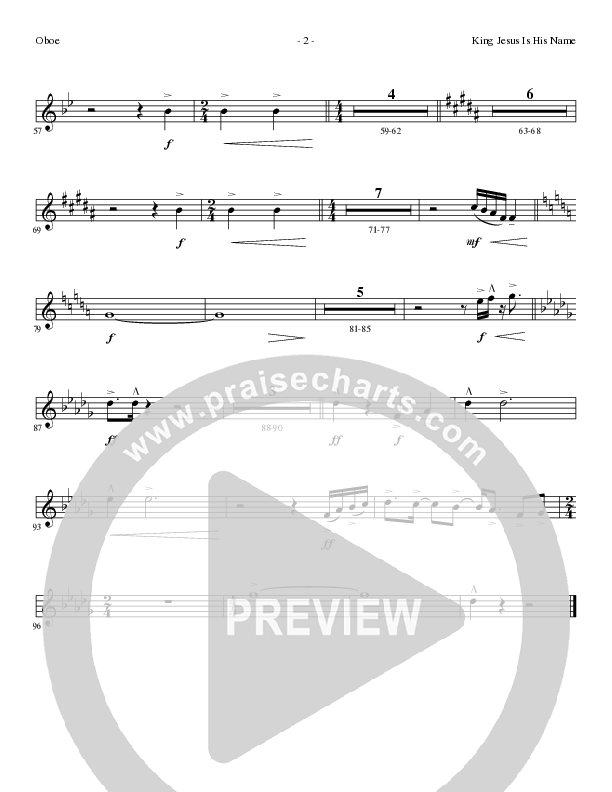 King Jesus Is His Name with What Child Is This (Choral Anthem SATB) Oboe (Lillenas Choral / Arr. Mike Speck / Arr. Tim Parton)