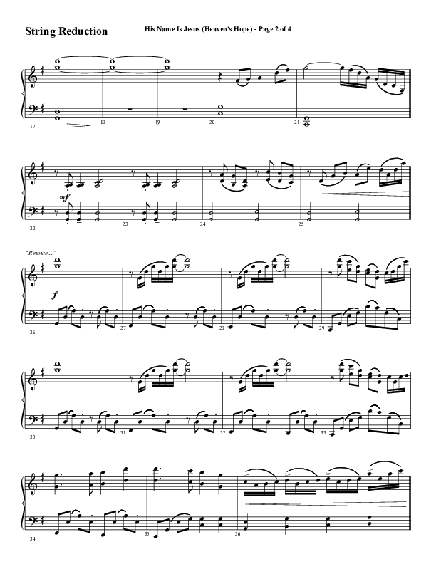 His Name Is Jesus (Heaven's Hope) (with What A Beautiful Name) (Choral Anthem SATB) Synth Strings (Word Music Choral / Arr. Jay Rouse)