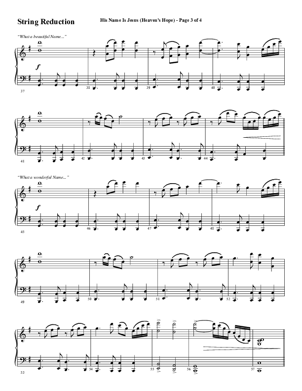 His Name Is Jesus (Heaven's Hope) (with What A Beautiful Name) (Choral Anthem SATB) Synth Strings (Word Music Choral / Arr. Jay Rouse)