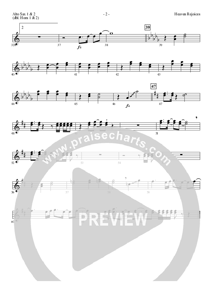 Heaven Rejoices with O Come All Ye Faithful (Choral Anthem SATB) Alto Sax (Lillenas Choral / Arr. Mike Speck)