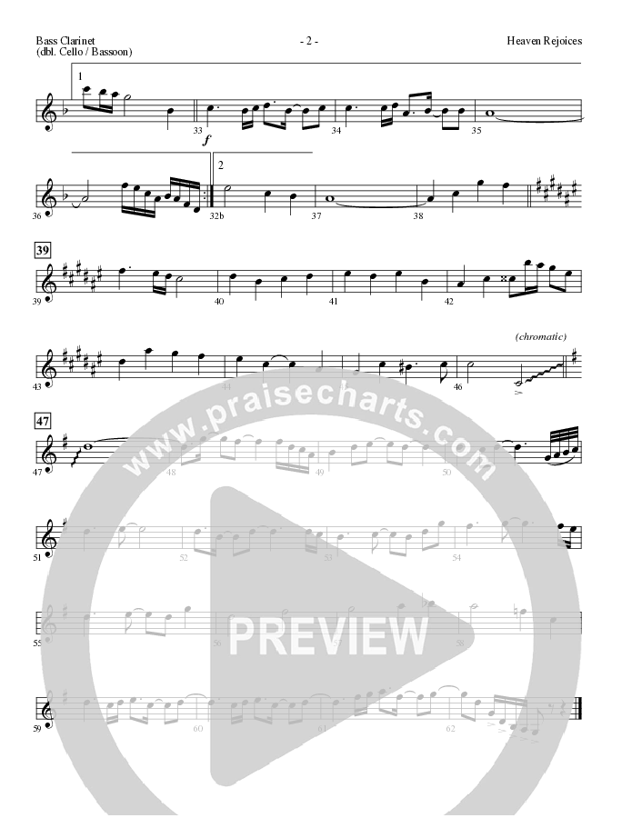 Heaven Rejoices with O Come All Ye Faithful (Choral Anthem SATB) Bass Clarinet (Lillenas Choral / Arr. Mike Speck)