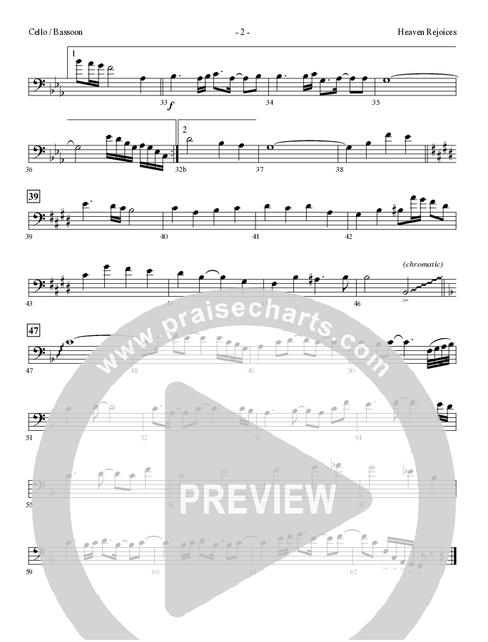 Heaven Rejoices with O Come All Ye Faithful (Choral Anthem SATB) Cello (Lillenas Choral / Arr. Mike Speck)