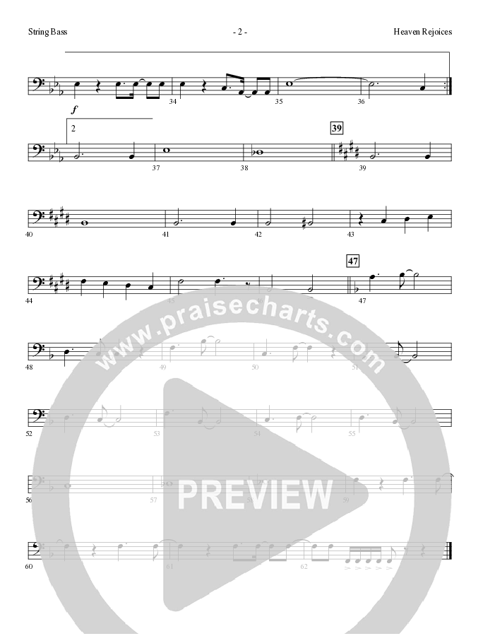 Heaven Rejoices with O Come All Ye Faithful (Choral Anthem SATB) Double Bass (Lillenas Choral / Arr. Mike Speck)