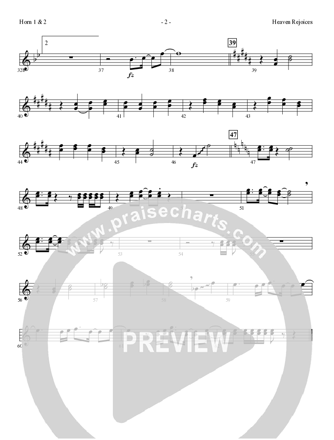 Heaven Rejoices with O Come All Ye Faithful (Choral Anthem SATB) French Horn 1/2 (Lillenas Choral / Arr. Mike Speck)