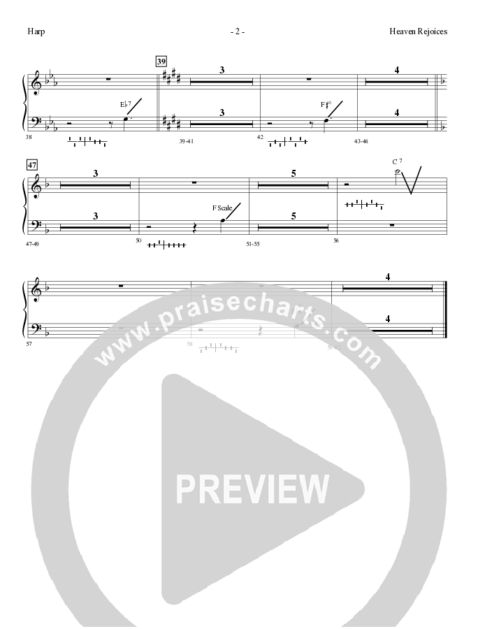 Heaven Rejoices with O Come All Ye Faithful (Choral Anthem SATB) Harp (Lillenas Choral / Arr. Mike Speck)