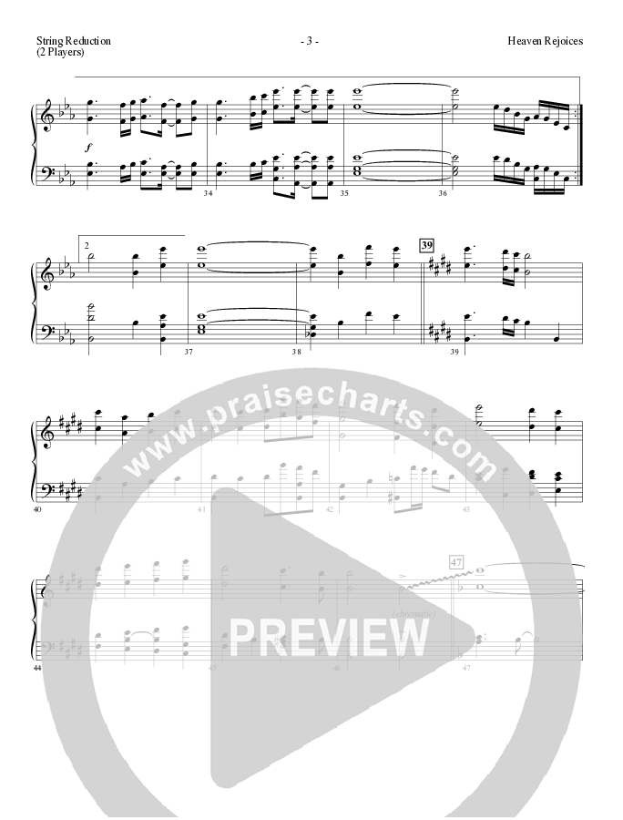 Heaven Rejoices with O Come All Ye Faithful (Choral Anthem SATB) String Reduction (Lillenas Choral / Arr. Mike Speck)