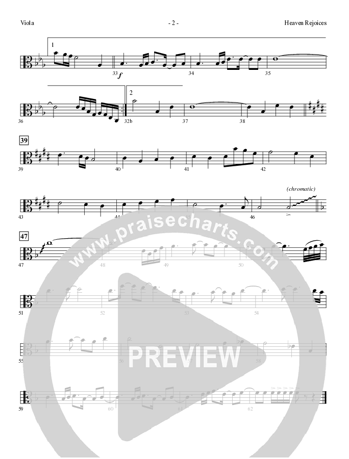 Heaven Rejoices with O Come All Ye Faithful (Choral Anthem SATB) Viola (Lillenas Choral / Arr. Mike Speck)