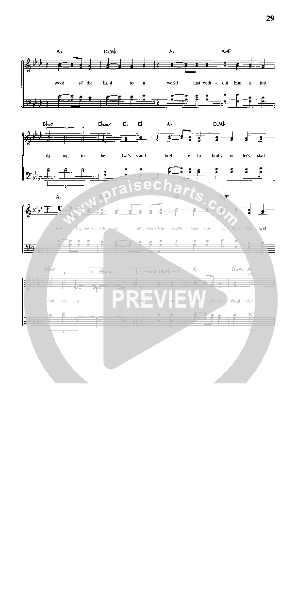 Shoulder To Shoulder Lead Sheet (The Steeles)