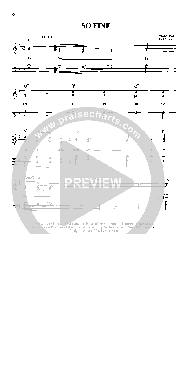 So Fine Lead Sheet (The Lewis Family)