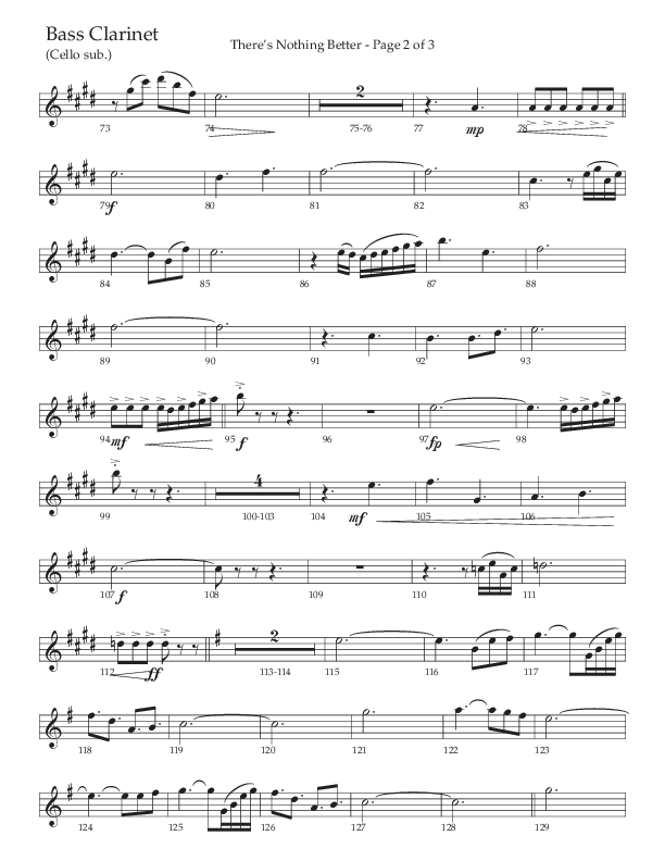There’s Nothing Better (Choral Anthem SATB) Bass Clarinet (The Brooklyn Tabernacle Choir / TaRanda Greene / Arr. Carol Cymbala / Orch. Jim Hammerly)
