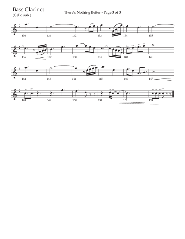 There’s Nothing Better (Choral Anthem SATB) Bass Clarinet (The Brooklyn Tabernacle Choir / TaRanda Greene / Arr. Carol Cymbala / Orch. Jim Hammerly)