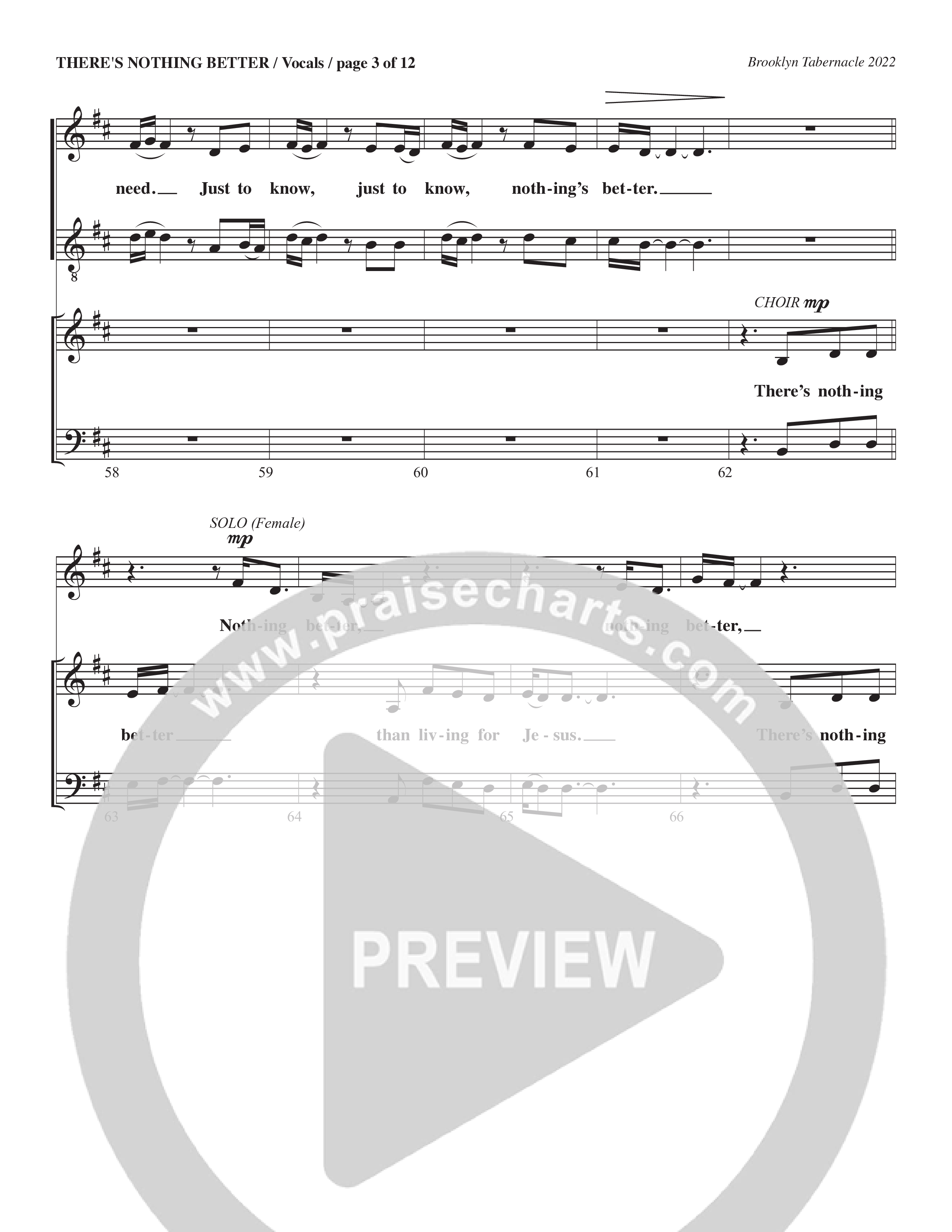 There’s Nothing Better (Choral Anthem SATB) Choir Sheet (SATB) (The Brooklyn Tabernacle Choir / TaRanda Greene / Arr. Carol Cymbala / Orch. Jim Hammerly)