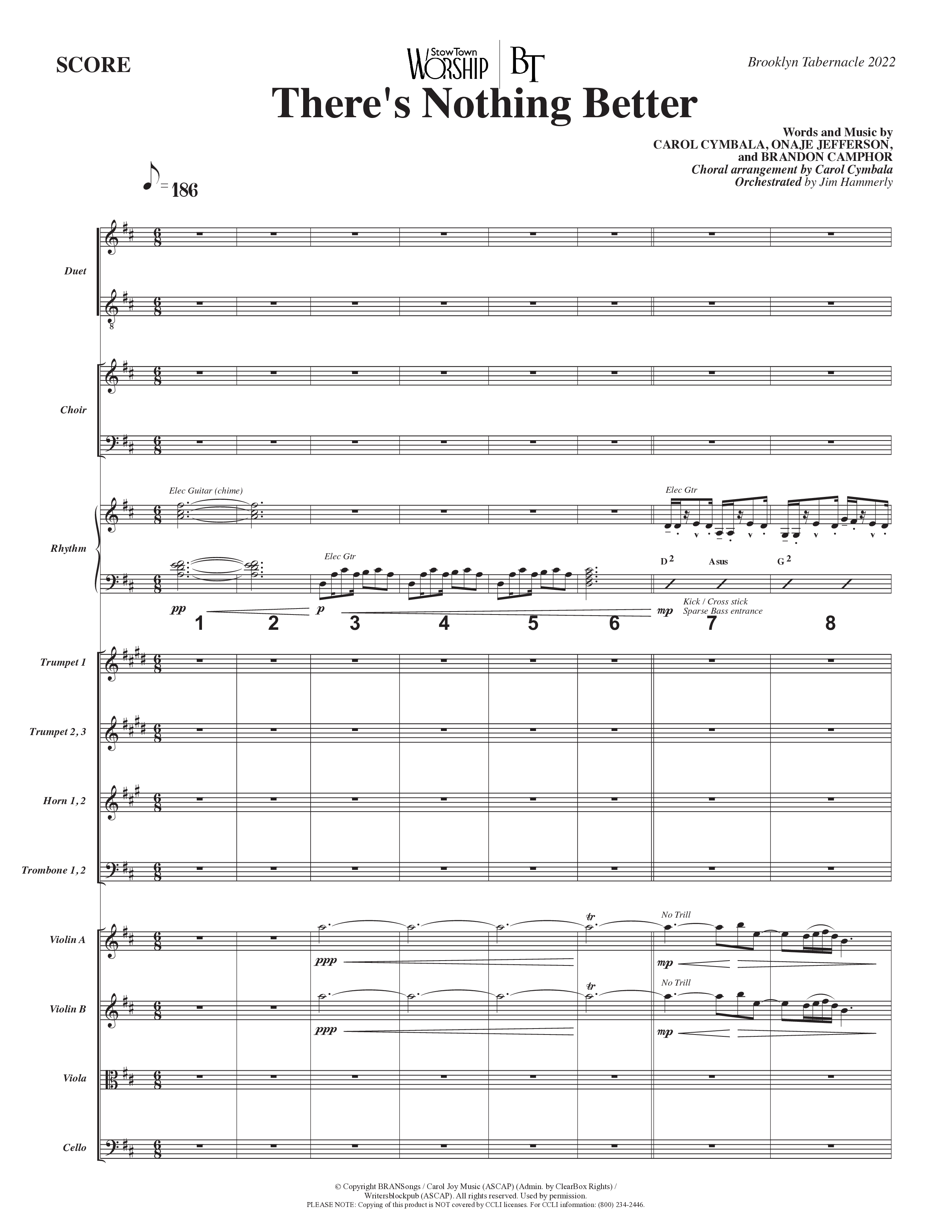 There’s Nothing Better (Choral Anthem SATB) Orchestration (The Brooklyn Tabernacle Choir / TaRanda Greene / Arr. Carol Cymbala / Orch. Jim Hammerly)