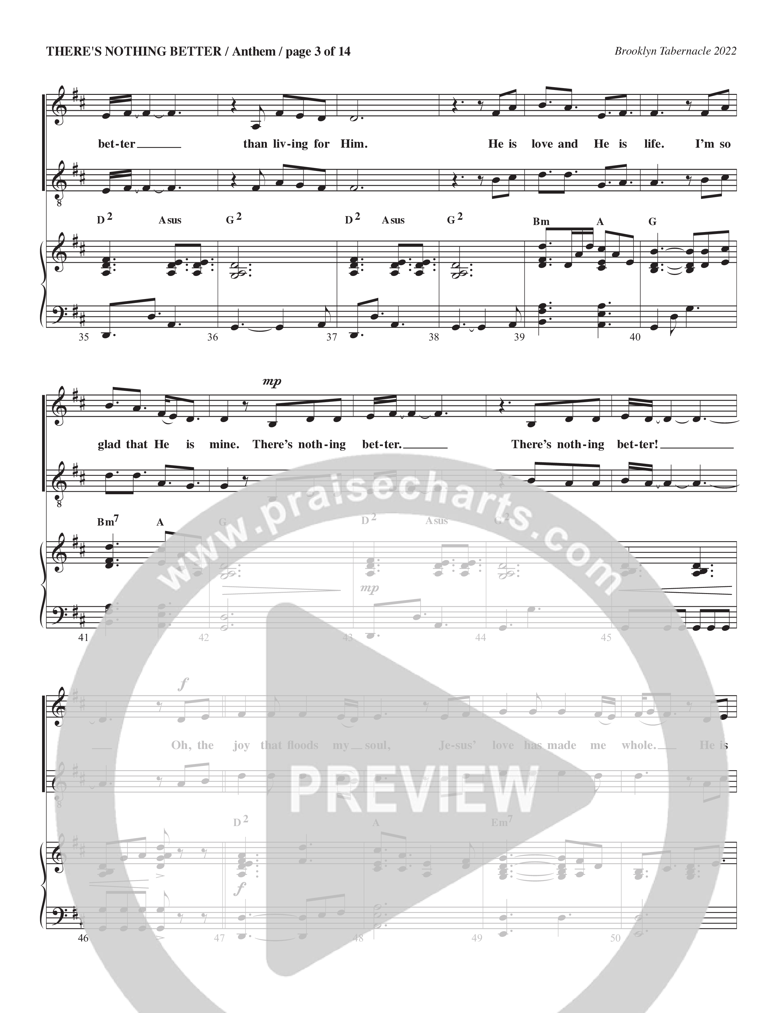 There’s Nothing Better (Choral Anthem SATB) Anthem (SATB/Piano) (The Brooklyn Tabernacle Choir / TaRanda Greene / Arr. Carol Cymbala / Orch. Jim Hammerly)