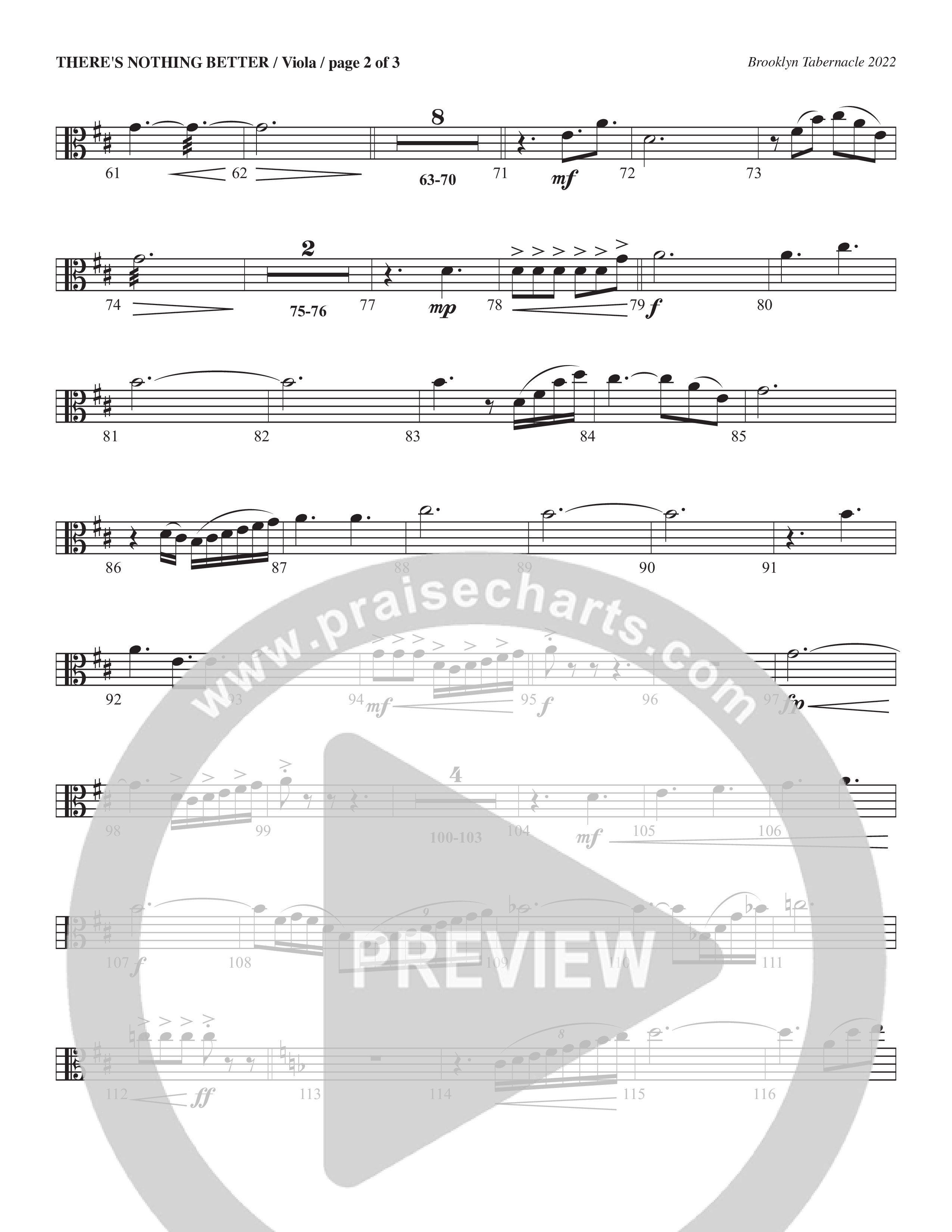 There’s Nothing Better (Choral Anthem SATB) Viola (The Brooklyn Tabernacle Choir / TaRanda Greene / Arr. Carol Cymbala / Orch. Jim Hammerly)