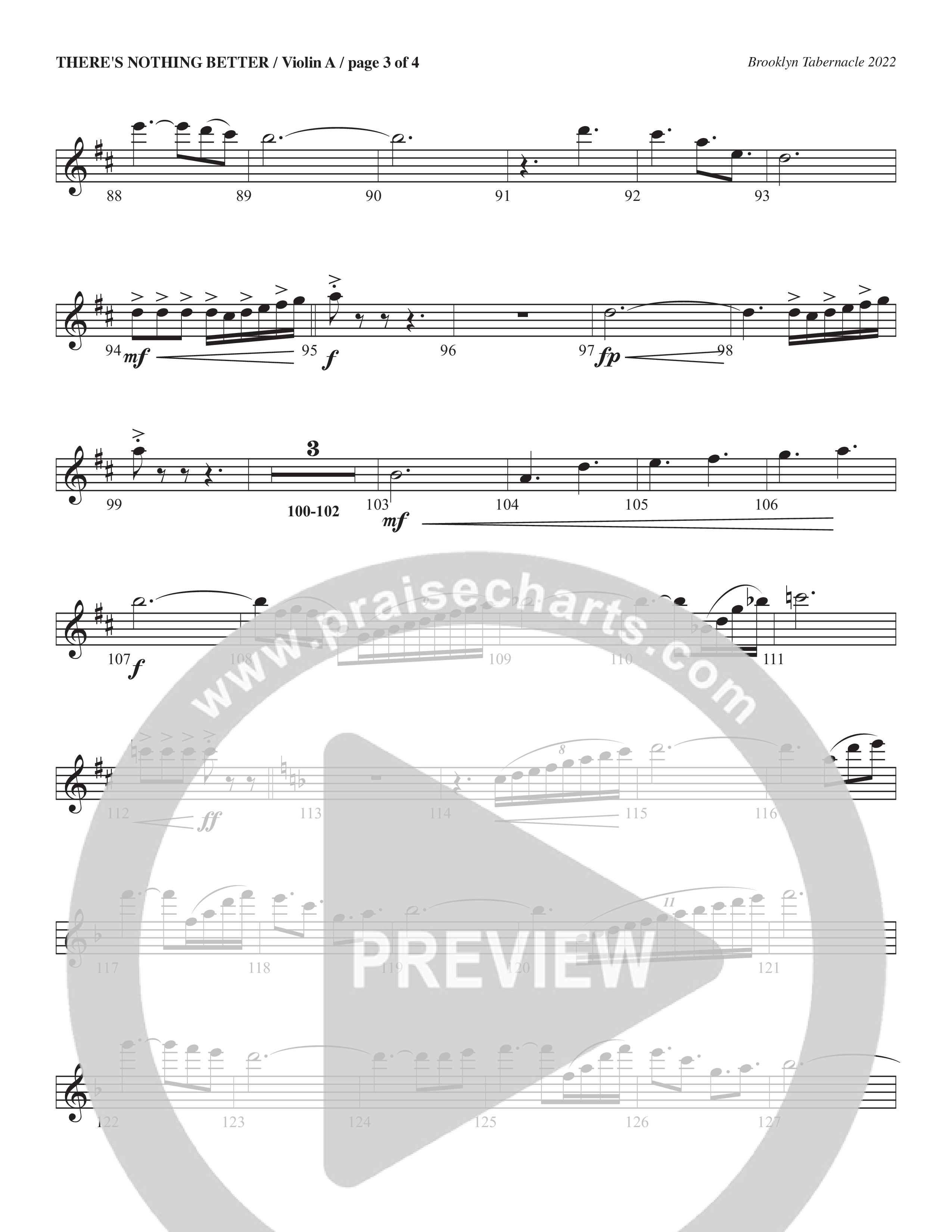 There’s Nothing Better (Choral Anthem SATB) Violin 1 (The Brooklyn Tabernacle Choir / TaRanda Greene / Arr. Carol Cymbala / Orch. Jim Hammerly)