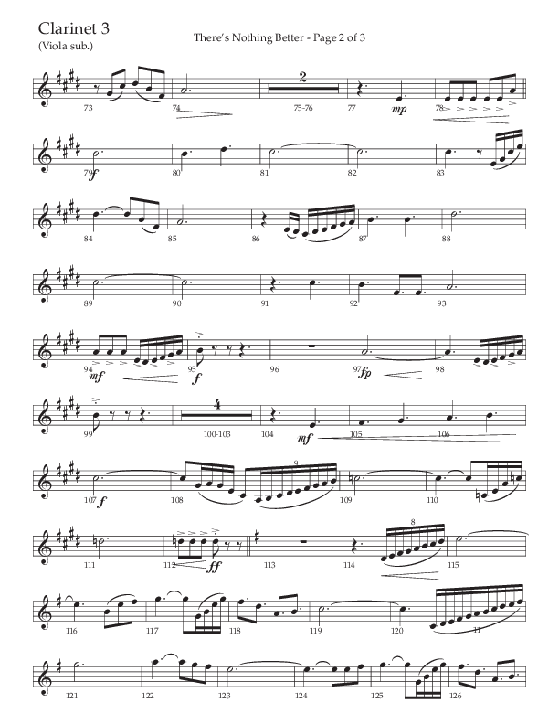 There’s Nothing Better (Choral Anthem SATB) Clarinet 3 (The Brooklyn Tabernacle Choir / TaRanda Greene / Arr. Carol Cymbala / Orch. Jim Hammerly)