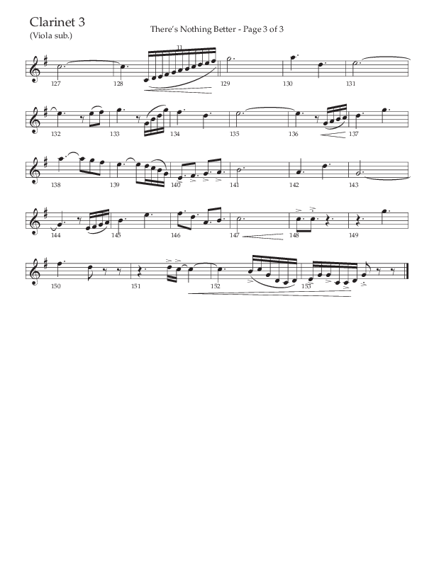 There’s Nothing Better (Choral Anthem SATB) Clarinet 3 (The Brooklyn Tabernacle Choir / TaRanda Greene / Arr. Carol Cymbala / Orch. Jim Hammerly)