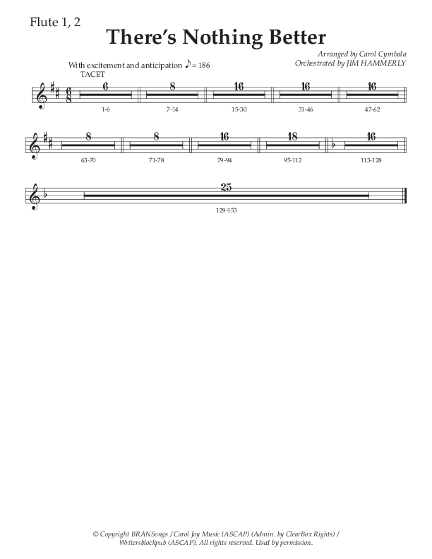 There’s Nothing Better (Choral Anthem SATB) Flute 1/2 (The Brooklyn Tabernacle Choir / TaRanda Greene / Arr. Carol Cymbala / Orch. Jim Hammerly)