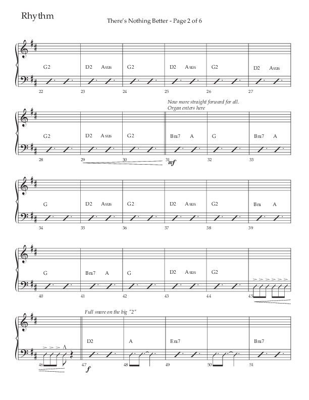 There’s Nothing Better (Choral Anthem SATB) Rhythm Chart (The Brooklyn Tabernacle Choir / TaRanda Greene / Arr. Carol Cymbala / Orch. Jim Hammerly)