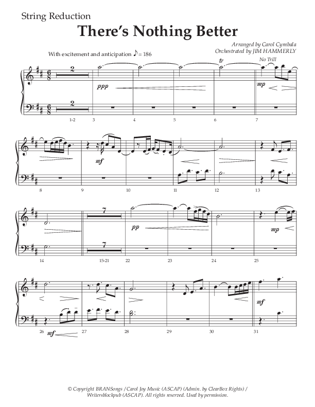 There’s Nothing Better (Choral Anthem SATB) String Reduction (The Brooklyn Tabernacle Choir / TaRanda Greene / Arr. Carol Cymbala / Orch. Jim Hammerly)