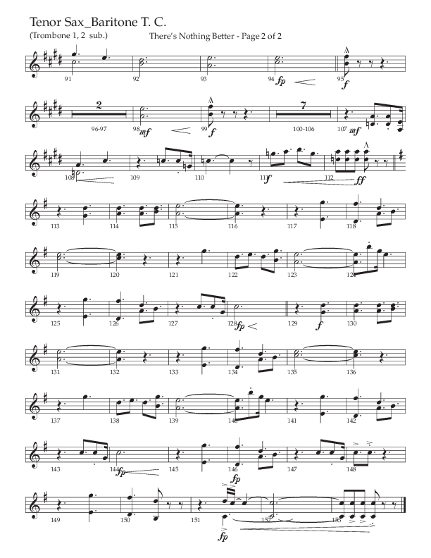 There’s Nothing Better (Choral Anthem SATB) Tenor Sax/Baritone T.C. (The Brooklyn Tabernacle Choir / TaRanda Greene / Arr. Carol Cymbala / Orch. Jim Hammerly)