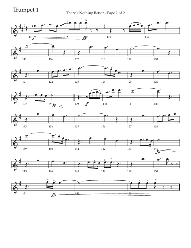 There’s Nothing Better (Choral Anthem SATB) Trumpet 1 (The Brooklyn Tabernacle Choir / TaRanda Greene / Arr. Carol Cymbala / Orch. Jim Hammerly)