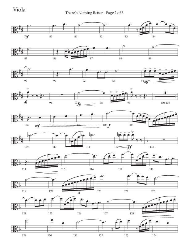 There’s Nothing Better (Choral Anthem SATB) Viola (The Brooklyn Tabernacle Choir / TaRanda Greene / Arr. Carol Cymbala / Orch. Jim Hammerly)