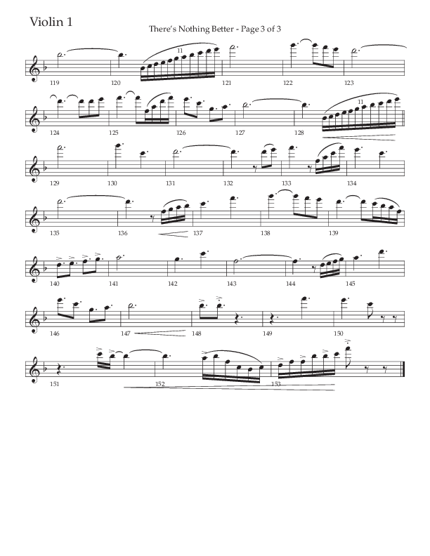 There’s Nothing Better (Choral Anthem SATB) Violin 1 (The Brooklyn Tabernacle Choir / TaRanda Greene / Arr. Carol Cymbala / Orch. Jim Hammerly)