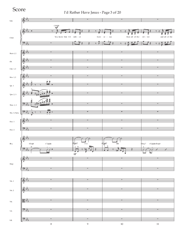 I’d Rather Have Jesus (Choral Anthem SATB) Conductor's Score (The Brooklyn Tabernacle Choir / Arr. Carol Cymbala / Orch. Chris McDonald)