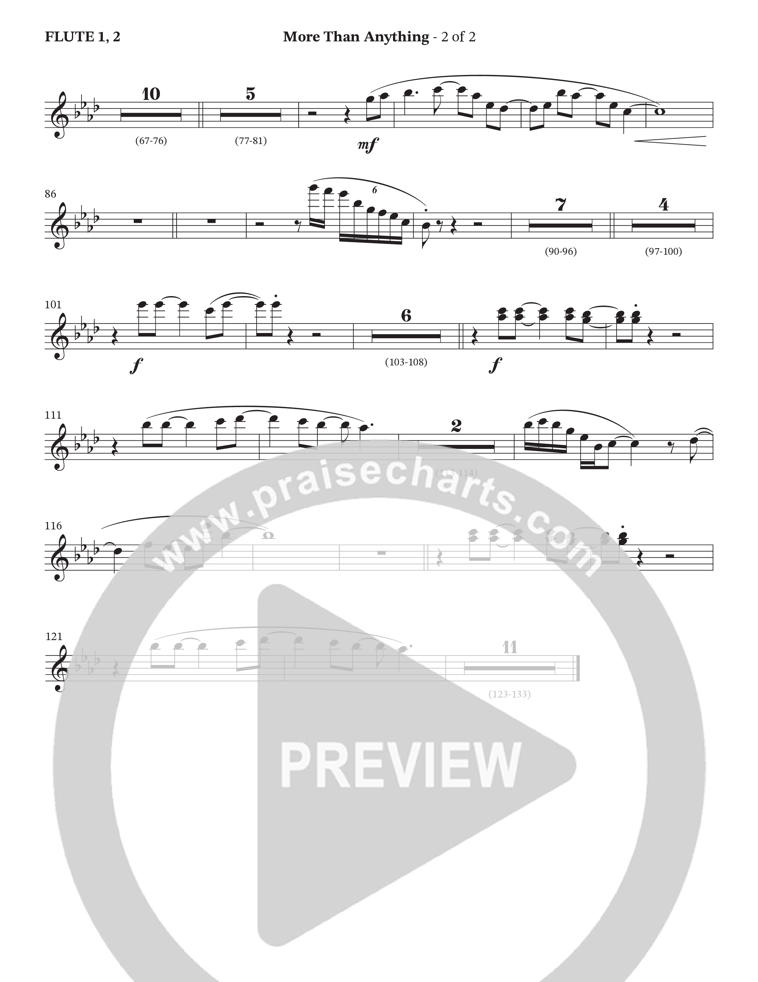 More Than Anything (Choral Anthem SATB) Flute 1/2 (The Brooklyn Tabernacle Choir / Arr. Carol Cymbala / Orch. J. Daniel Smith)