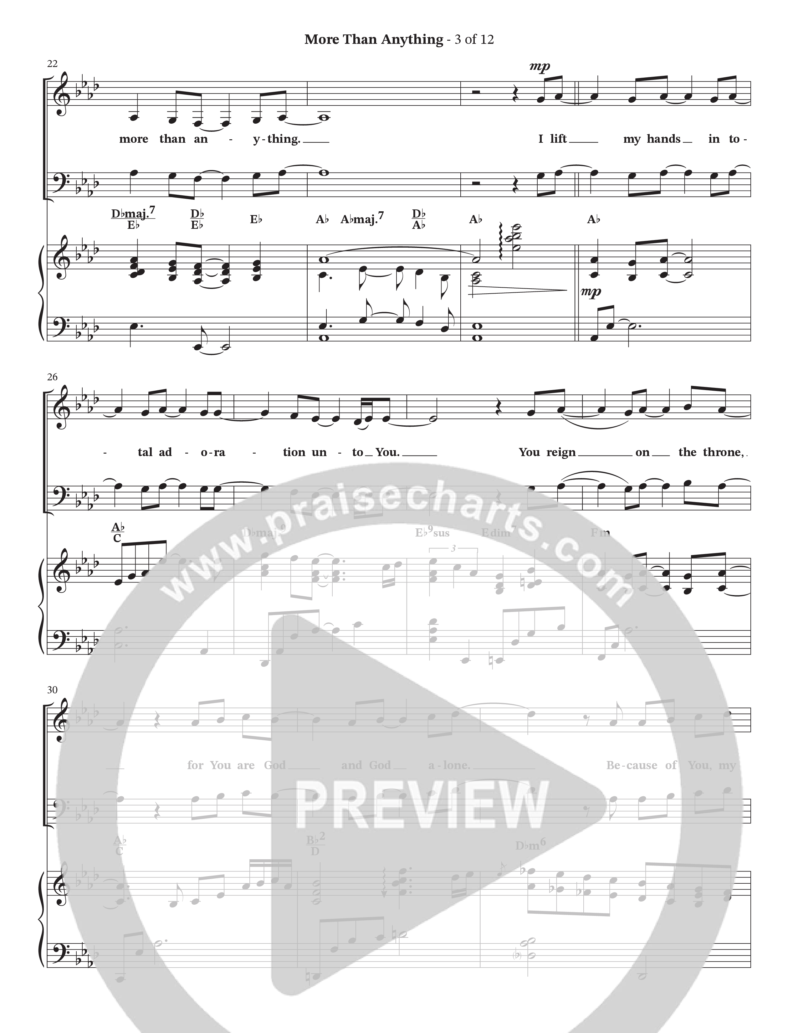 More Than Anything (Choral Anthem SATB) Anthem (SATB/Piano) (The Brooklyn Tabernacle Choir / Arr. Carol Cymbala / Orch. J. Daniel Smith)