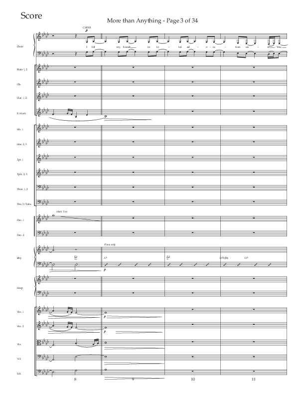 More Than Anything (Choral Anthem SATB) Orchestration (The Brooklyn Tabernacle Choir / Arr. Carol Cymbala / Orch. J. Daniel Smith)