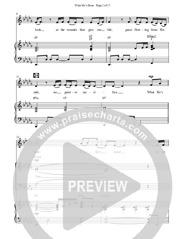 What He's Done (Choral Anthem SATB) Anthem (SATB/Piano) (The Brooklyn Tabernacle Choir / Arr. Carol Cymbala / Orch. J. Daniel Smith)