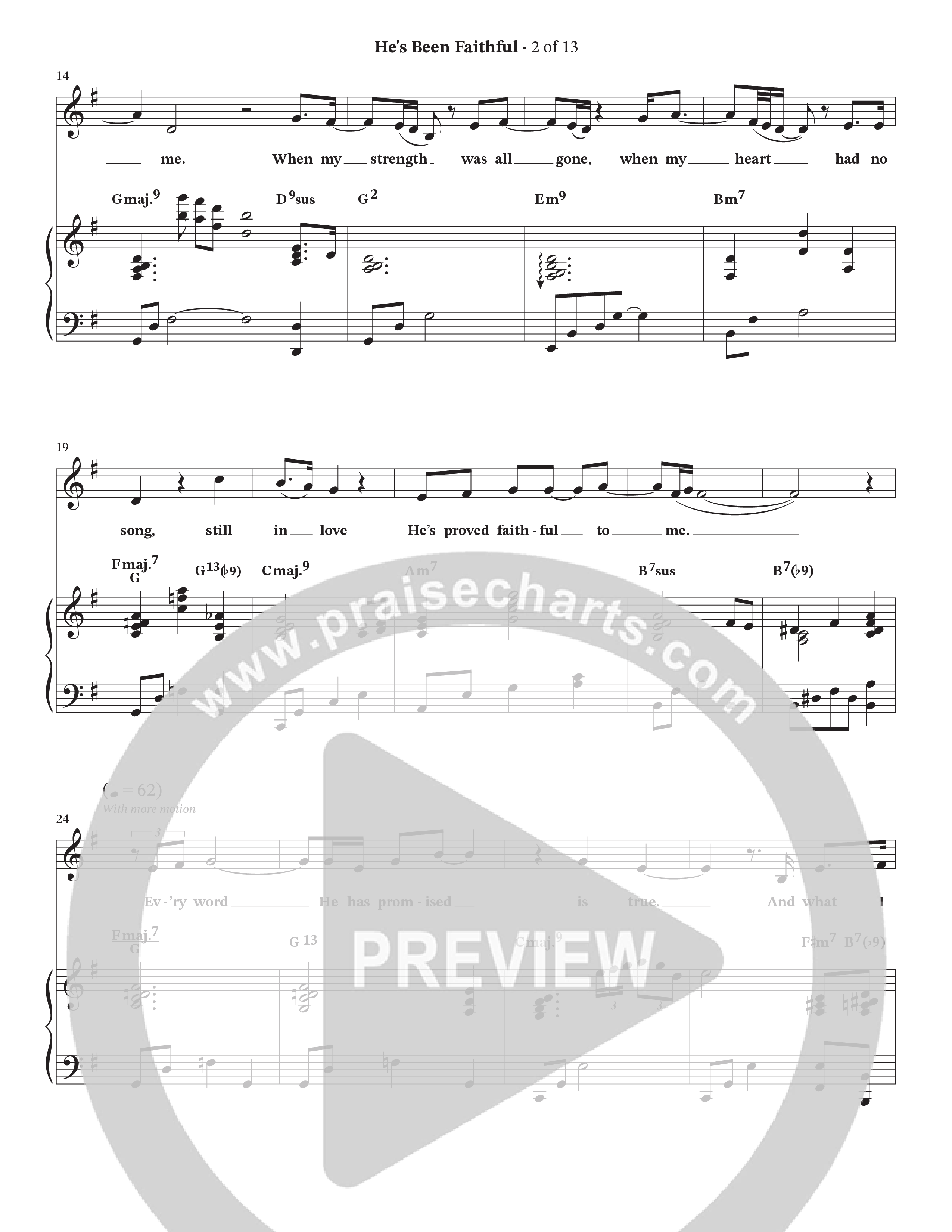 He’s Been Faithful (Choral Anthem SATB) Anthem (SATB/Piano) (The Brooklyn Tabernacle Choir / TaRanda Greene / Arr. Carol Cymbala / Orch. Bradley Knight)