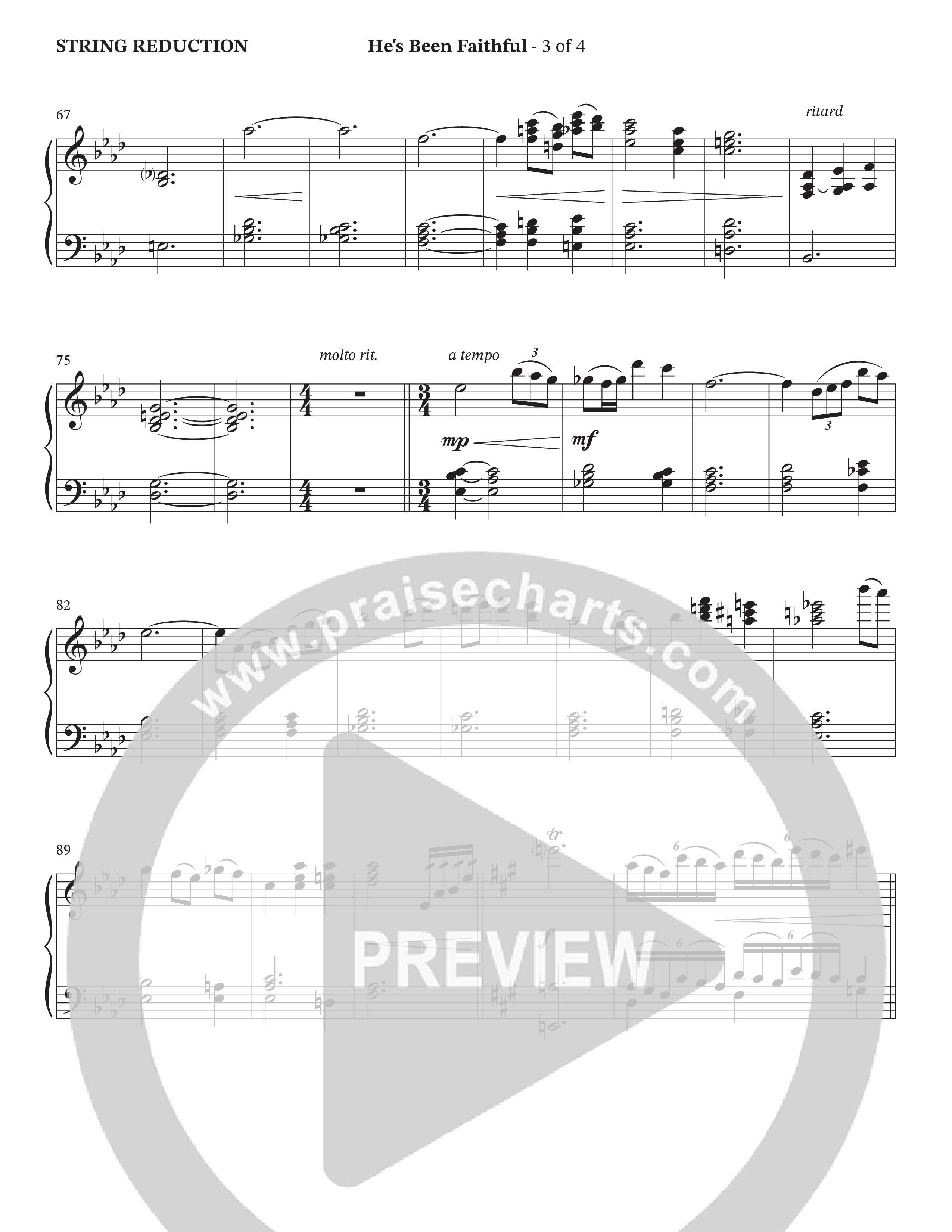 He’s Been Faithful (Choral Anthem SATB) String Reduction (The Brooklyn Tabernacle Choir / TaRanda Greene / Arr. Carol Cymbala / Orch. Bradley Knight)
