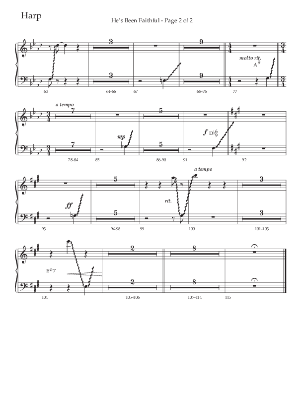 He’s Been Faithful (Choral Anthem SATB) Harp (The Brooklyn Tabernacle Choir / TaRanda Greene / Arr. Carol Cymbala / Orch. Bradley Knight)