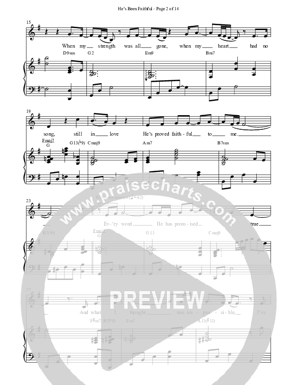 He’s Been Faithful (Choral Anthem SATB) Anthem (SATB/Piano) (The Brooklyn Tabernacle Choir / TaRanda Greene / Arr. Carol Cymbala / Orch. Bradley Knight)