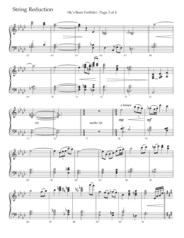 He’s Been Faithful (Choral Anthem SATB) String Reduction (The Brooklyn Tabernacle Choir / TaRanda Greene / Arr. Carol Cymbala / Orch. Bradley Knight)