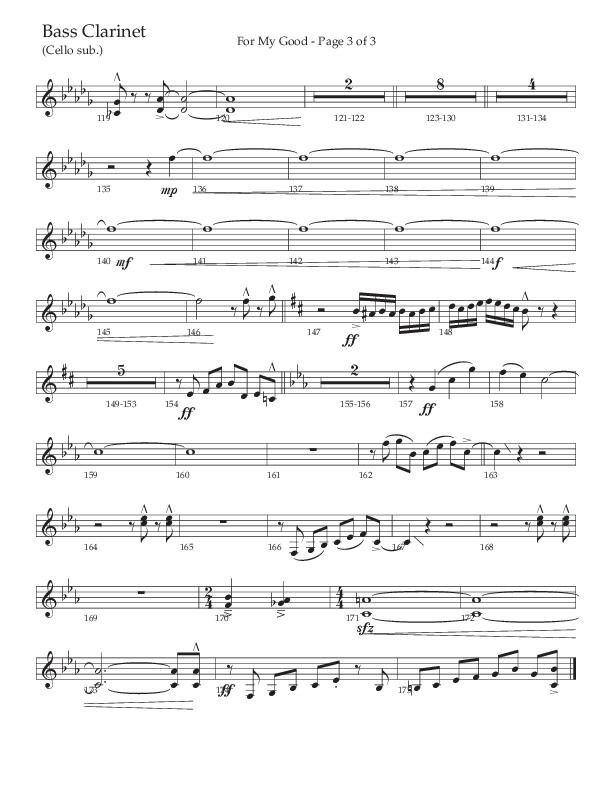 For My Good (Choral Anthem SATB) Bass Clarinet (The Brooklyn Tabernacle Choir / Alvin Slaughter / Arr. Carol Cymbala / Orch. J. Daniel Smith)