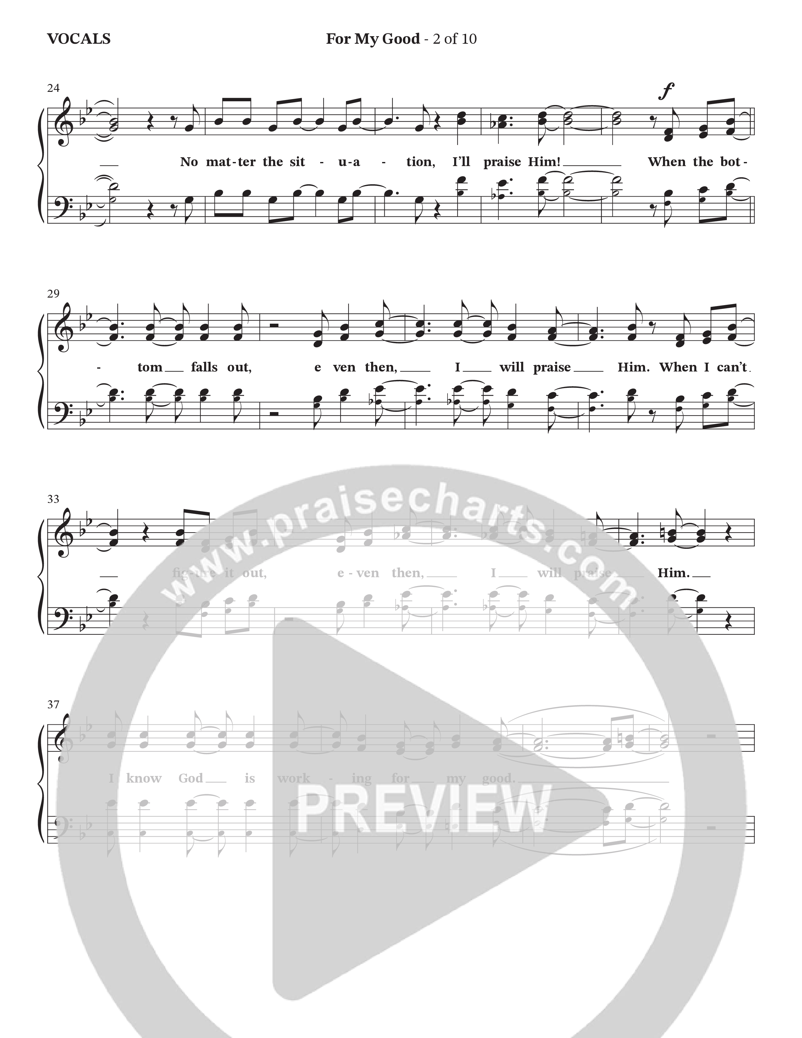 For My Good (Choral Anthem SATB) Choir Sheet (SATB) (The Brooklyn Tabernacle Choir / Alvin Slaughter / Arr. Carol Cymbala / Orch. J. Daniel Smith)