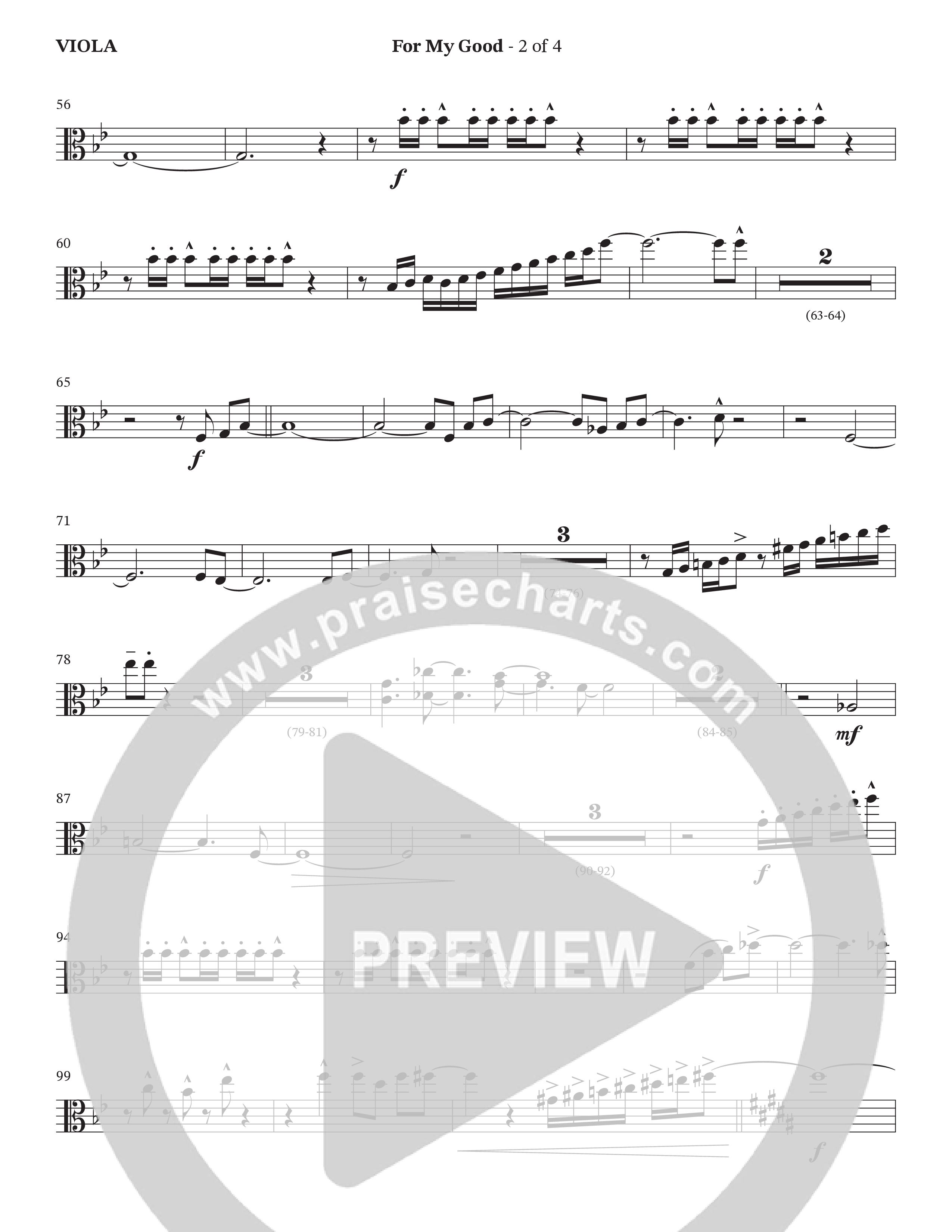 For My Good (Choral Anthem SATB) Viola (The Brooklyn Tabernacle Choir / Alvin Slaughter / Arr. Carol Cymbala / Orch. J. Daniel Smith)