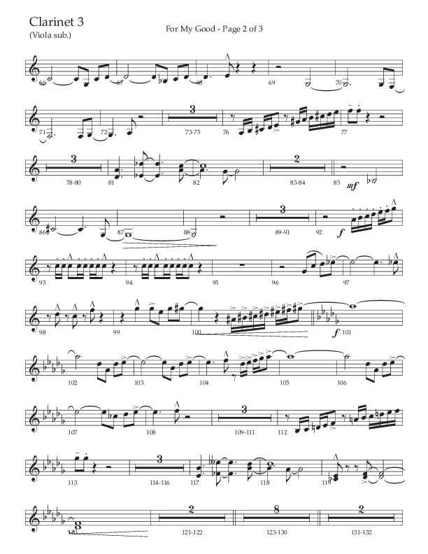 For My Good (Choral Anthem SATB) Clarinet 3 (The Brooklyn Tabernacle Choir / Alvin Slaughter / Arr. Carol Cymbala / Orch. J. Daniel Smith)