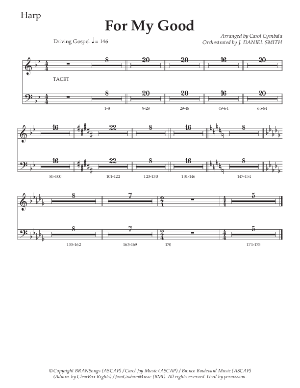 For My Good (Choral Anthem SATB) Harp (The Brooklyn Tabernacle Choir / Alvin Slaughter / Arr. Carol Cymbala / Orch. J. Daniel Smith)