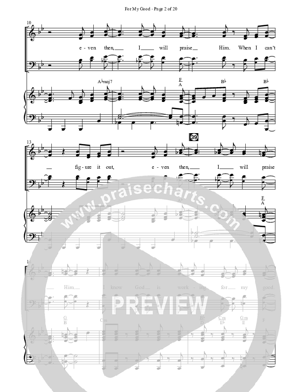 For My Good (Choral Anthem SATB) Anthem (SATB/Piano) (The Brooklyn Tabernacle Choir / Alvin Slaughter / Arr. Carol Cymbala / Orch. J. Daniel Smith)